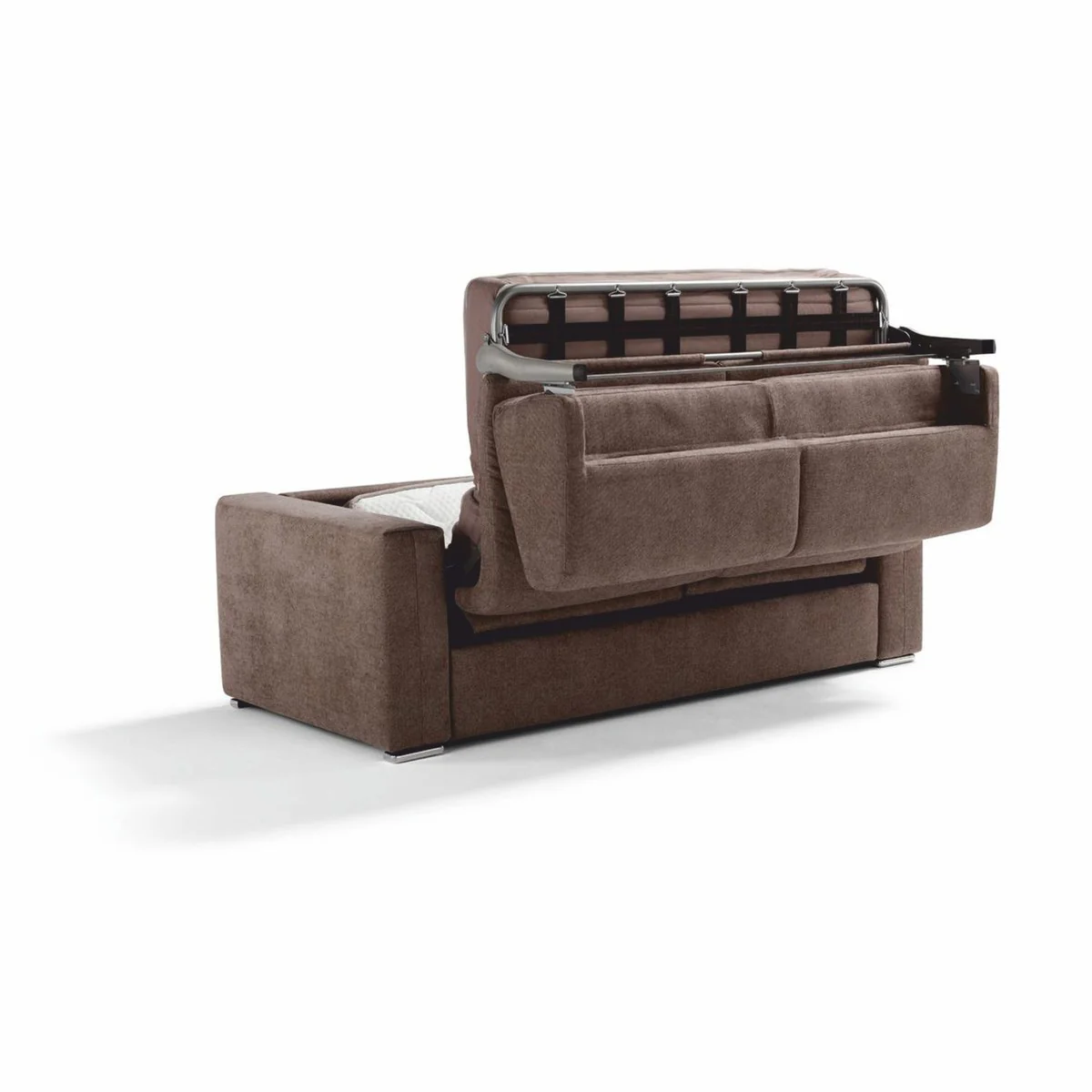 Baroque armchair King silver/silver leather look