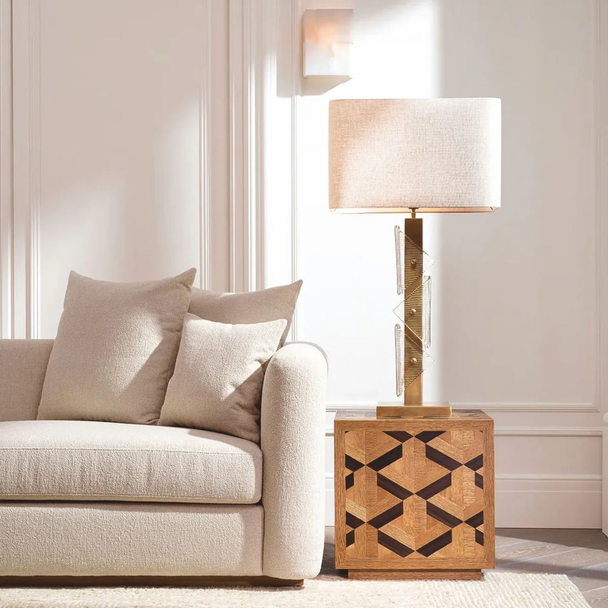 Luxury side table brown 50 cm - living room & hotel furniture