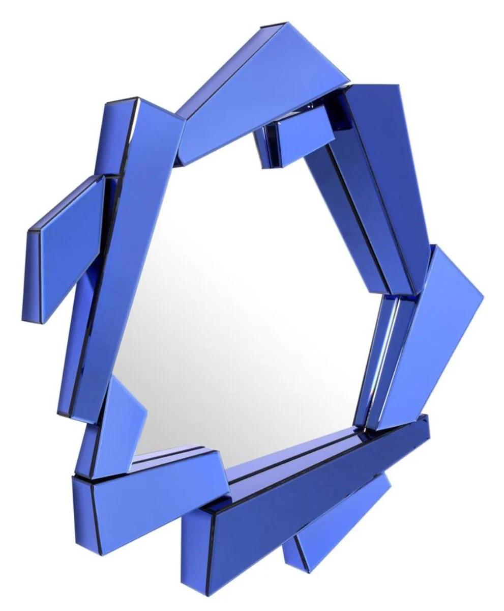 Luxury living room mirror blue 102 x H. 123 cm - designer collection