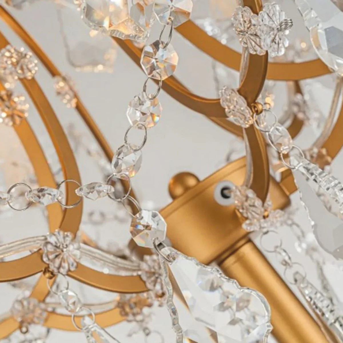 Baroque crystal floor lamp gold H. 175 cm - Baroque crystal lights