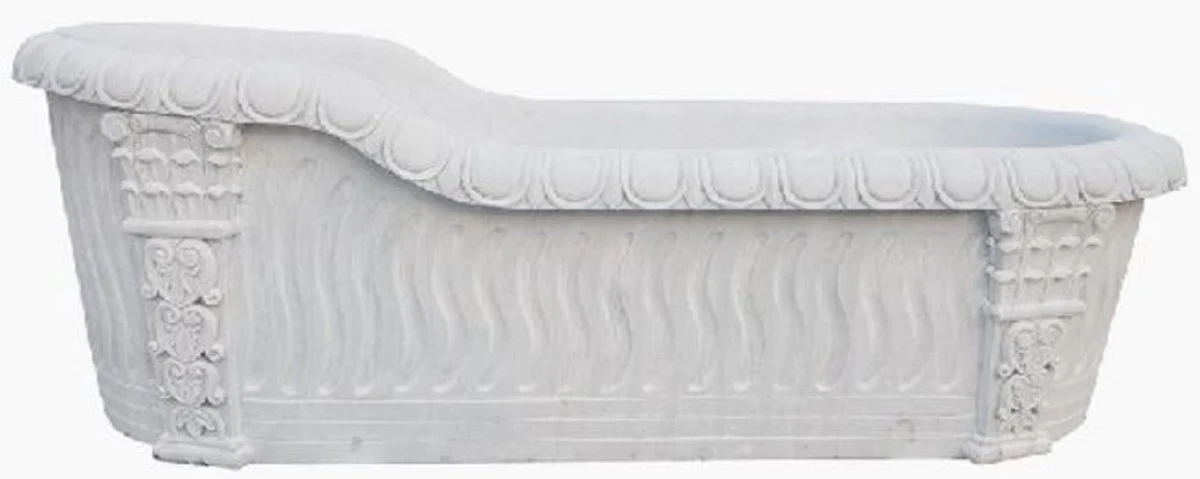 Luxury Baroque Bathtub White 180 cm - Freestanding Marble Bathtub - Bathroom Accessories - Elegant & Magnificent