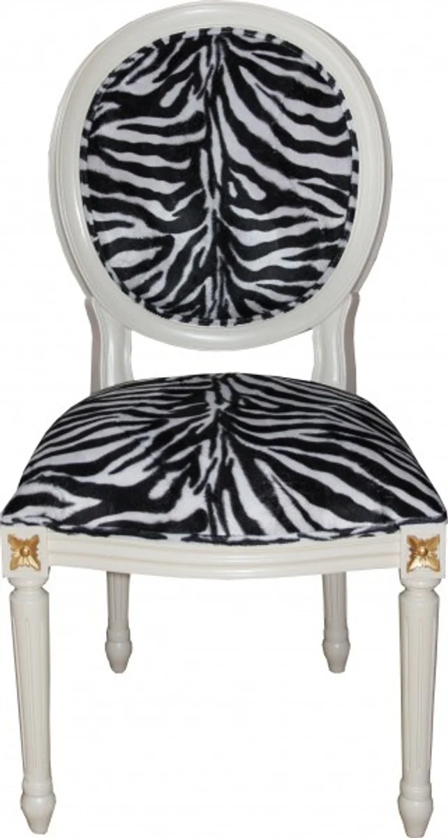 Baroque Dining Room Chair Mod2 Zebra / Cream - Baroque Furniture