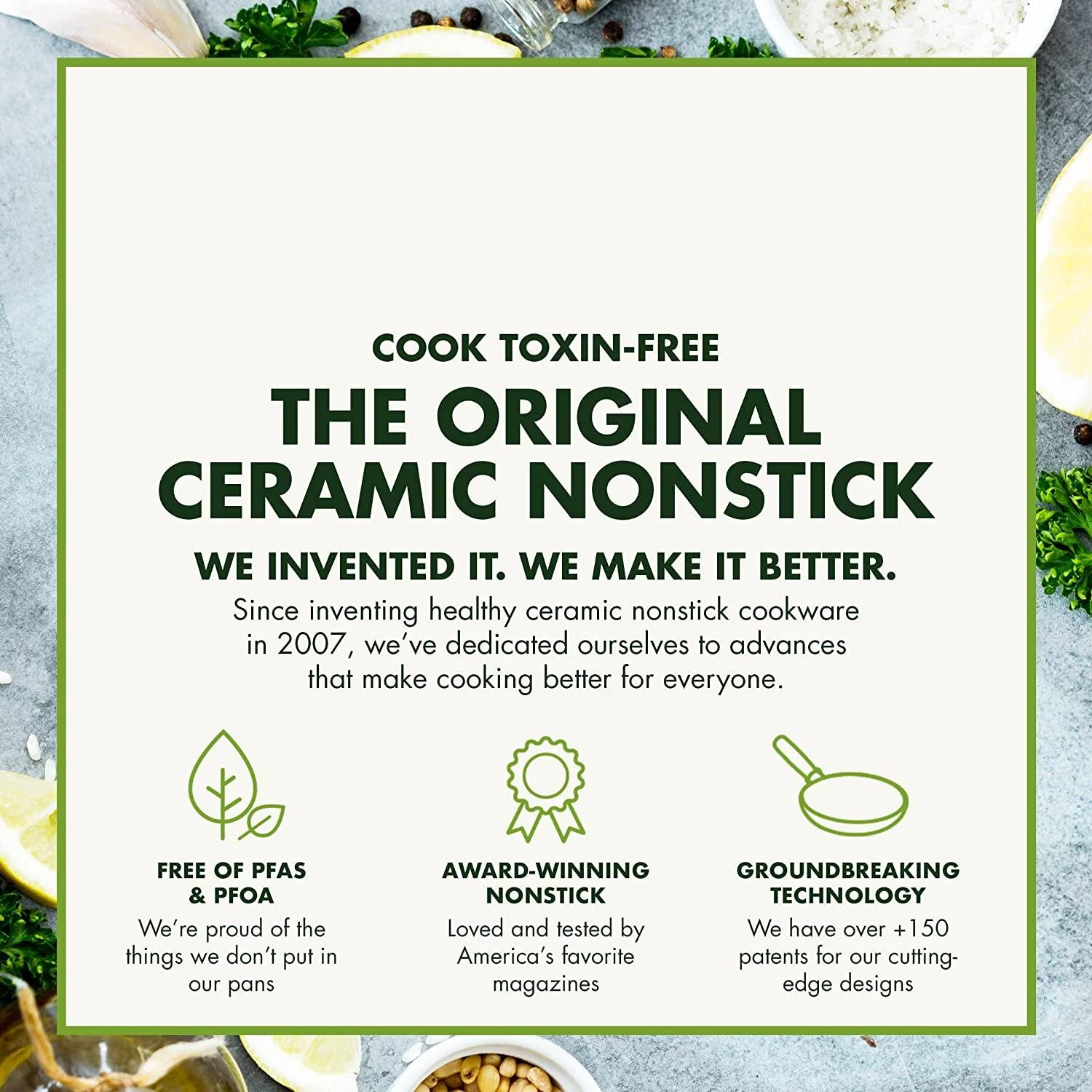 Rio Healthy Keramik-Antihaft-Kochgeschirr-Set, 16-teilig, Töpfe und Pfannen, PFAS-frei, spülmaschinenfest, Türkis