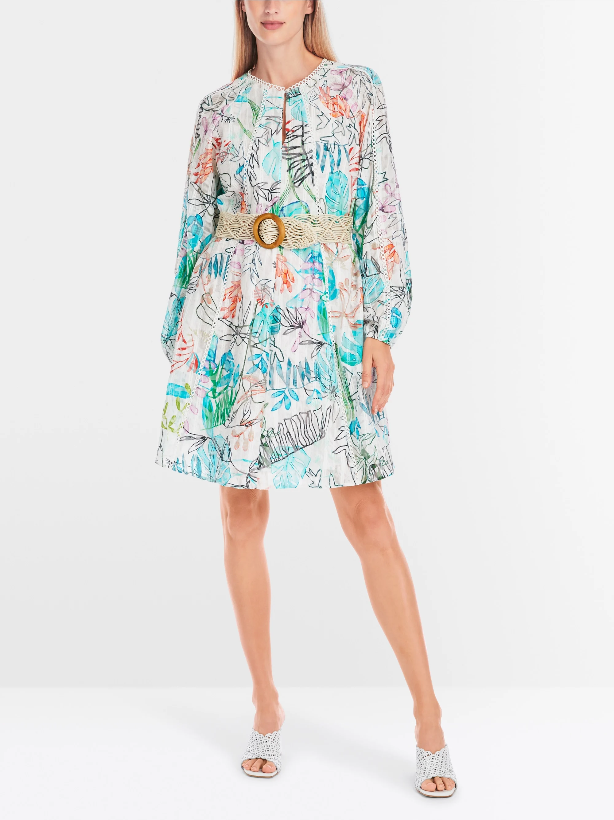 Marc-Cain Midikleid aus transparenter Tüllspitze