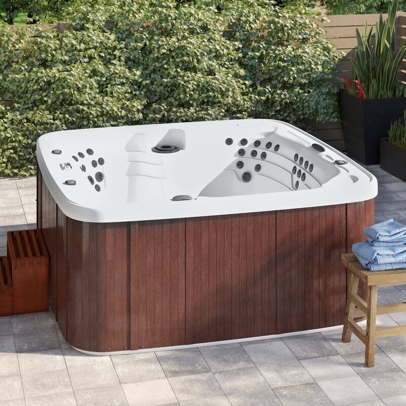 Lifesmart Spas 7 - Person 65 - Jet Square Whirlpool mit Ozonator in Espresso