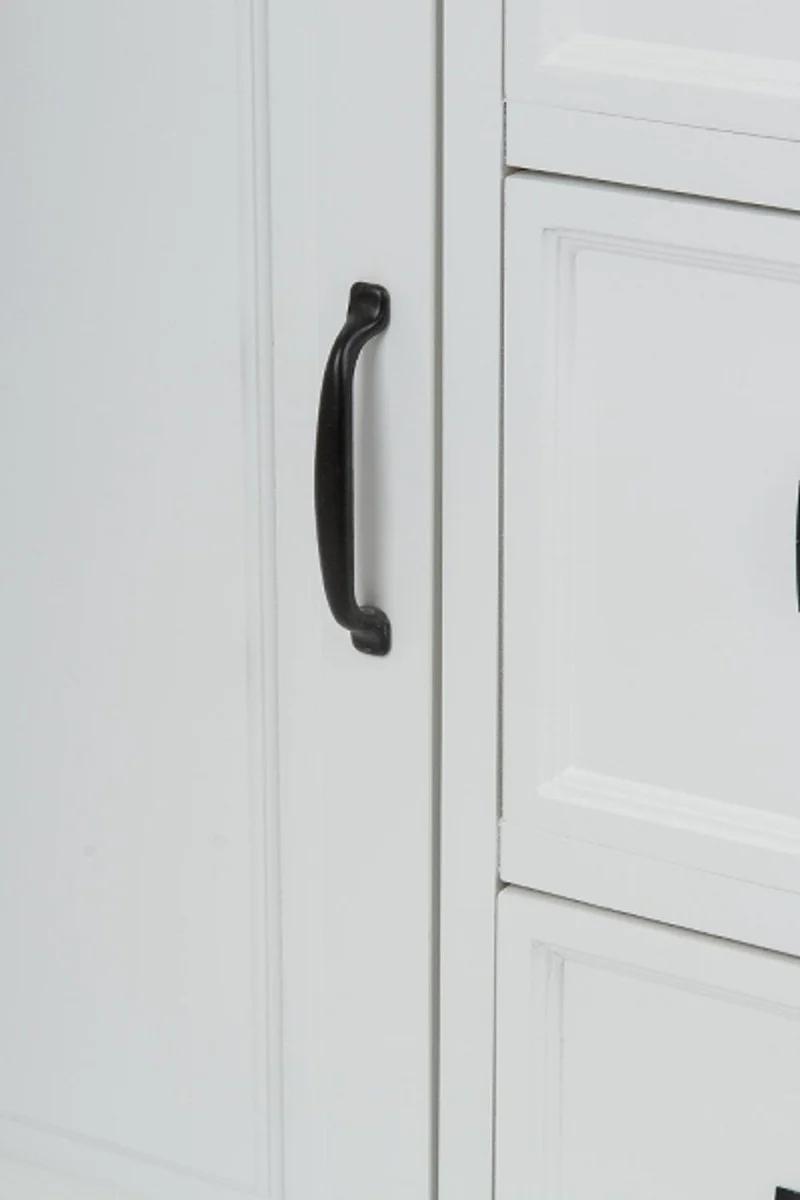 Country house style chest of drawers with door and 3 drawers white / gray 80 x 40 x H. 85 cm - country house style furniture