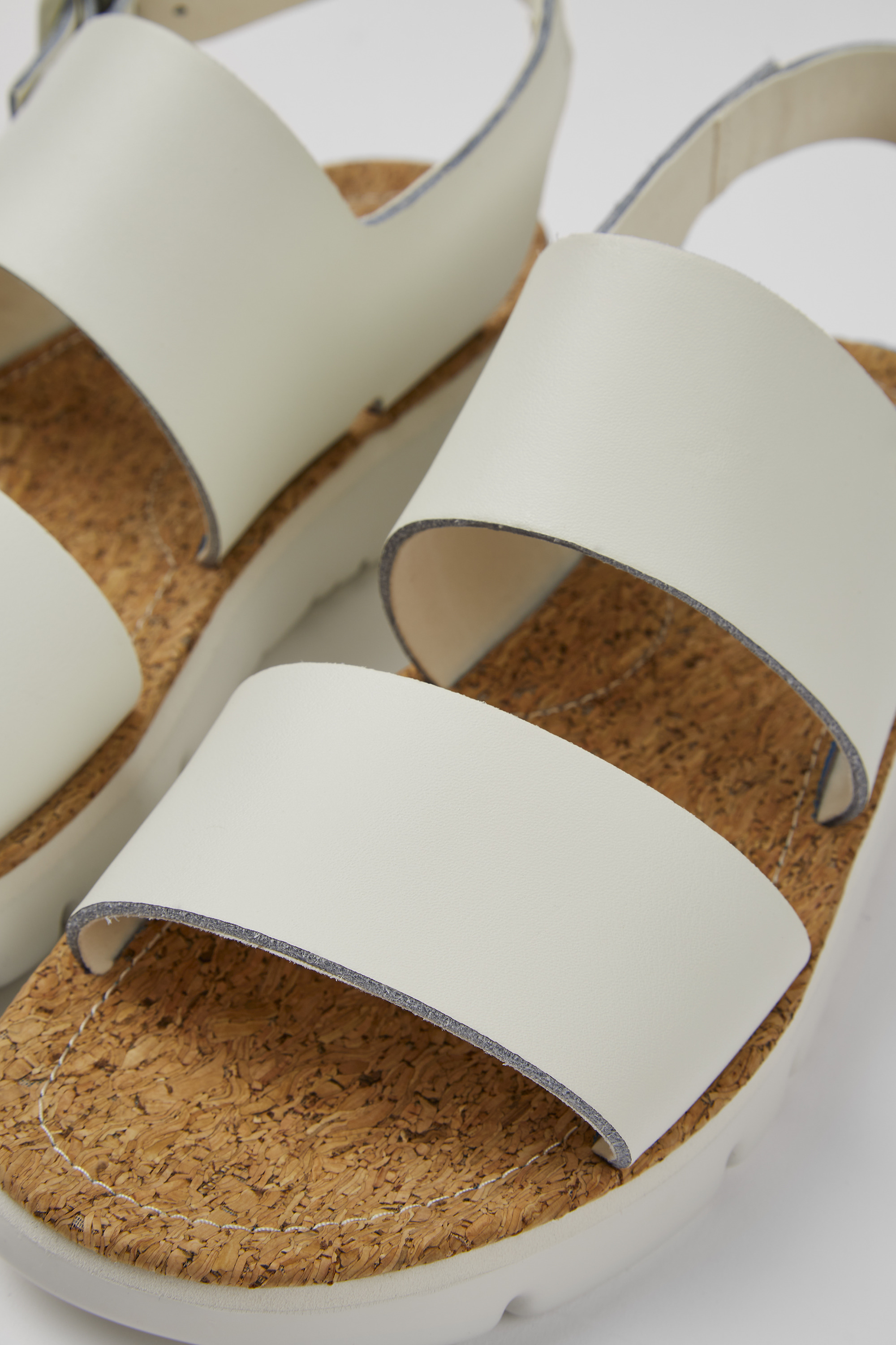 Oruga - Weiße Leder Sandalen für Frauen