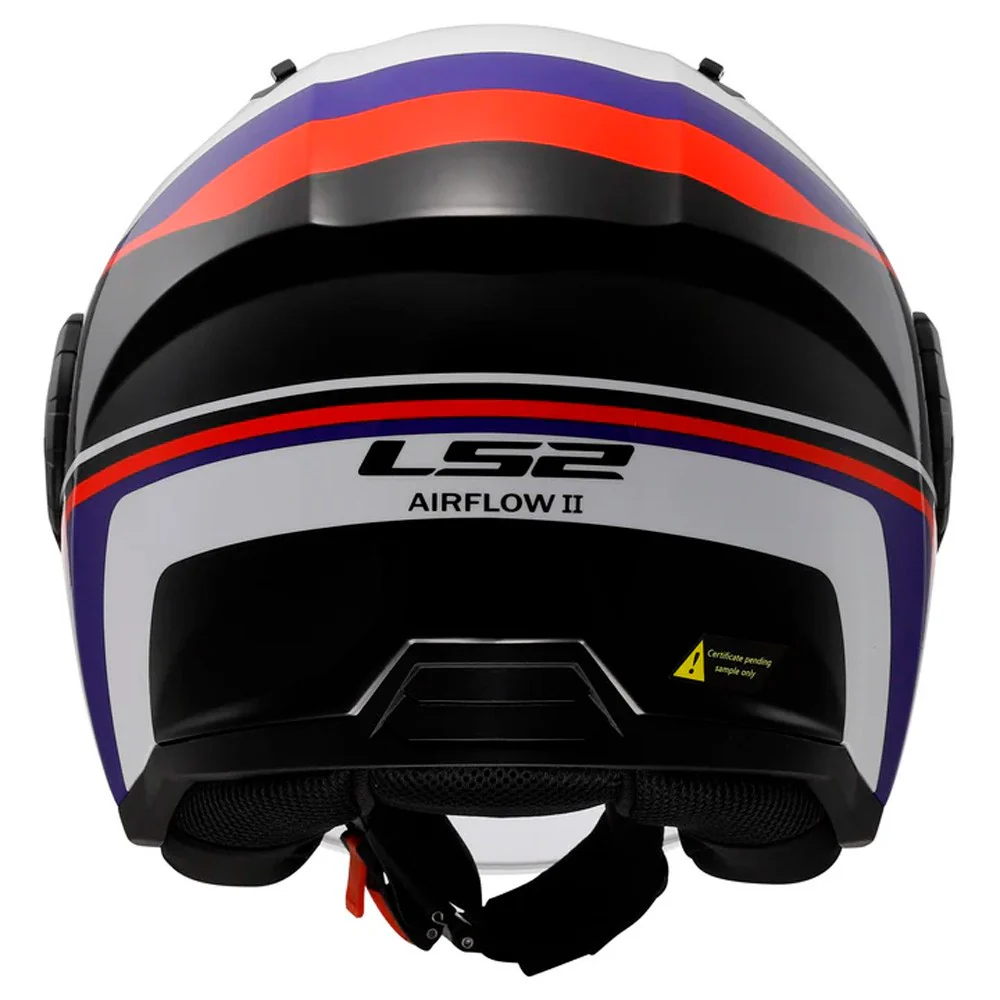 CASCO JET LS2 of616 AIRFLOW II RUSH BLANCO / AZUL / ROJO