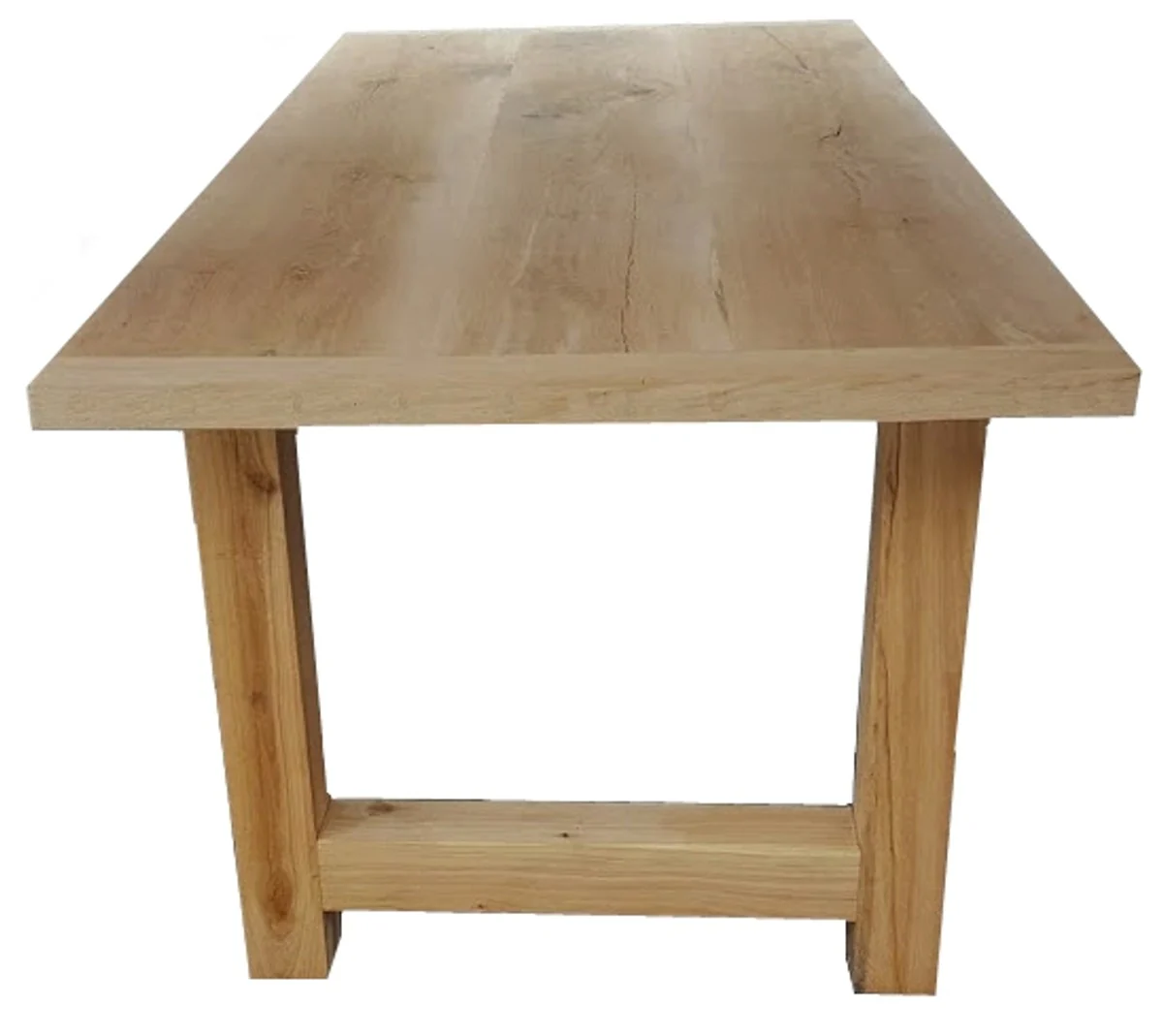 Luxury solid wood dining table - oak - 200 cm x 100 cm x H78 cm - heavy version