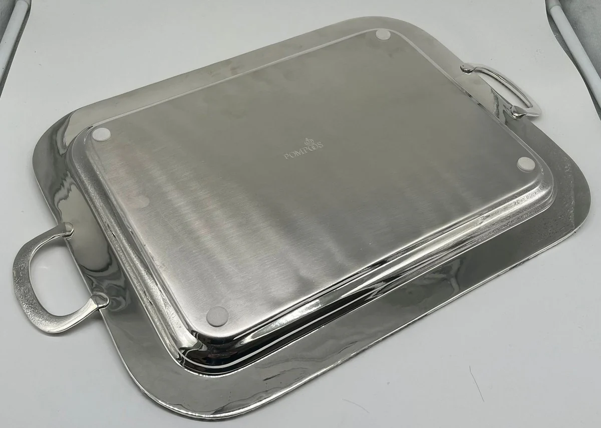Pompöös by Luxury Baroque Serving Tray Crown Silver 48 cm - designed by Harald Glööckler