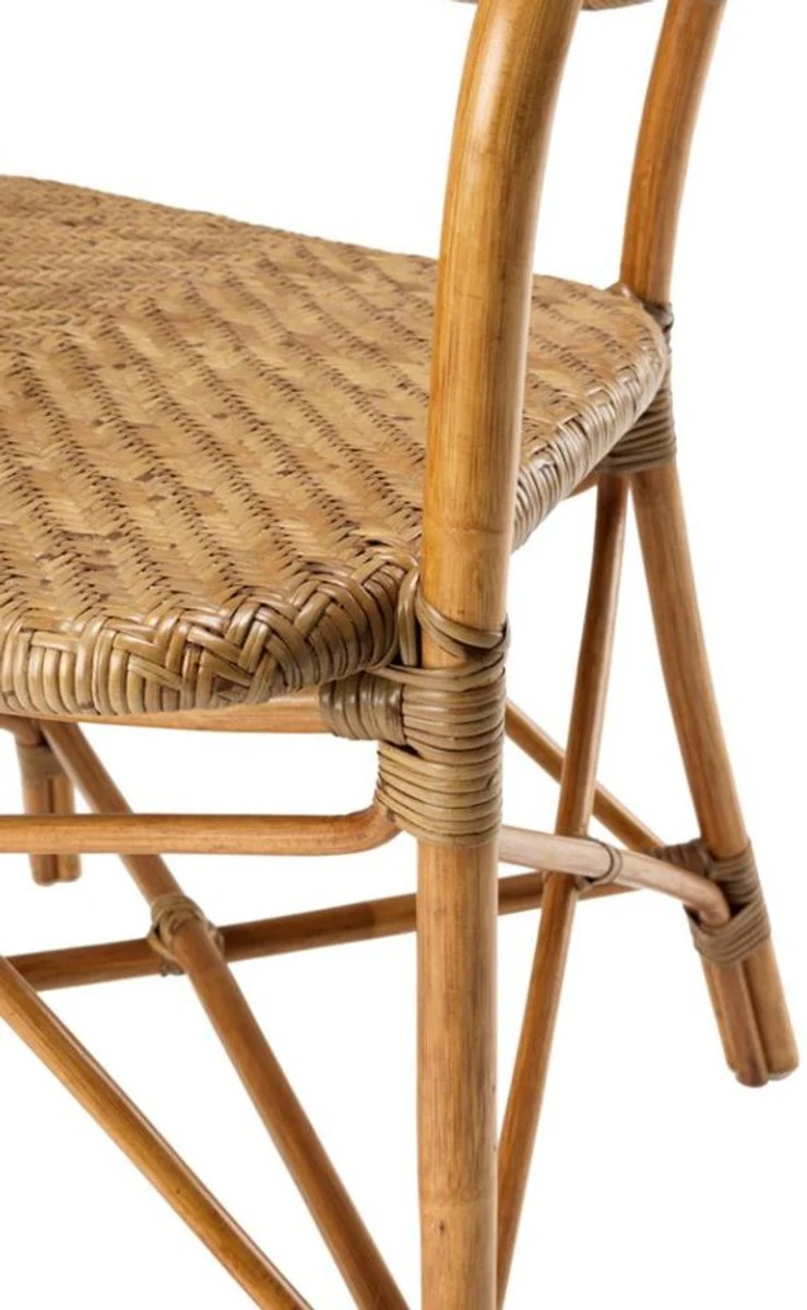 Designer garden chair with armrests light brown - luxury garden furniture