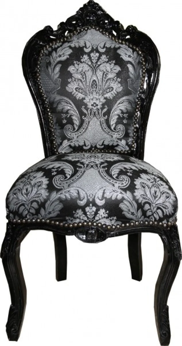 Baroque Dining Chair Black Pattern / Black