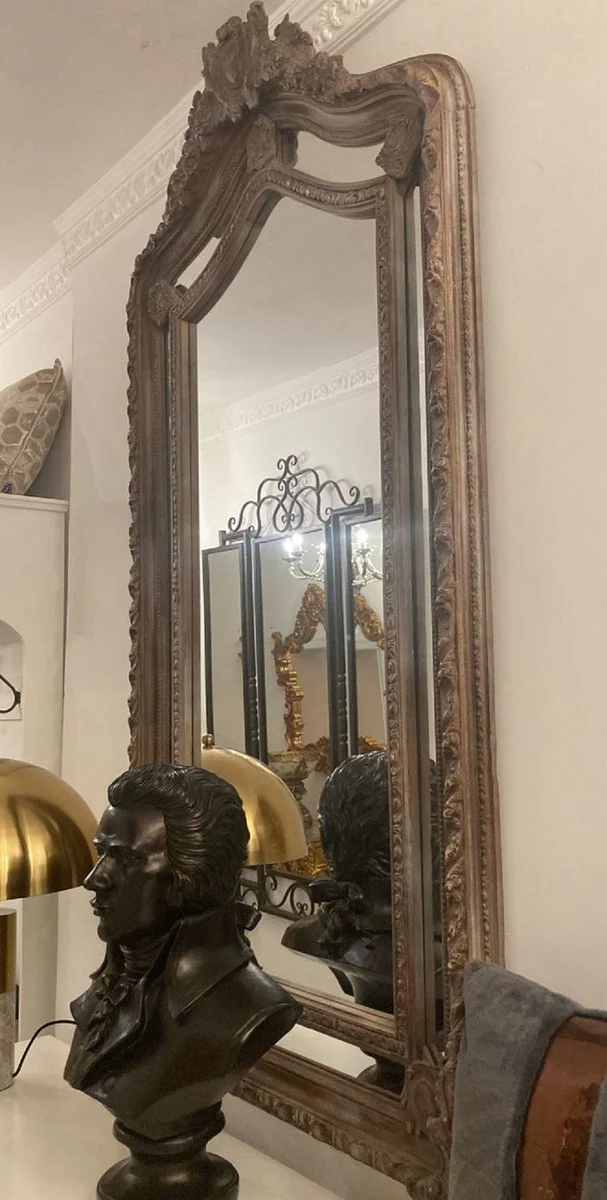 Baroque mirror antique style brown - magnificent wall mirror with elegant decorations - baroque wardrobe mirror - baroque style wall mirror - baroque furniture - noble & magnificent