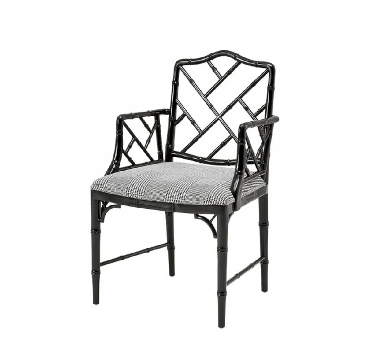 Luxury Mahogany Dining Chair with Armrest Black - Limited Edition