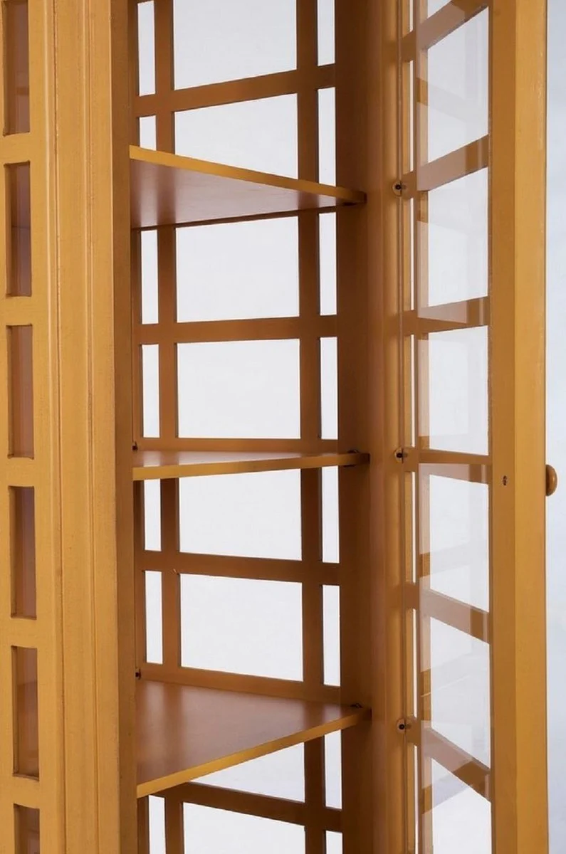 Country house style bookcase telephone booth antique beige 55 x 51.5 x H. 180 cm - telephone booth shelf cabinet in English style - living room furniture in country house style - country house style furniture