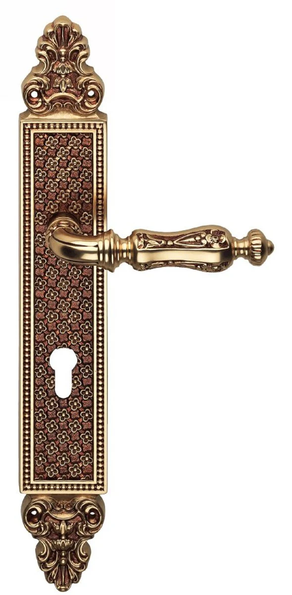 Baroque door handle set French gold 15.5 x H. 37 cm - brass door handles