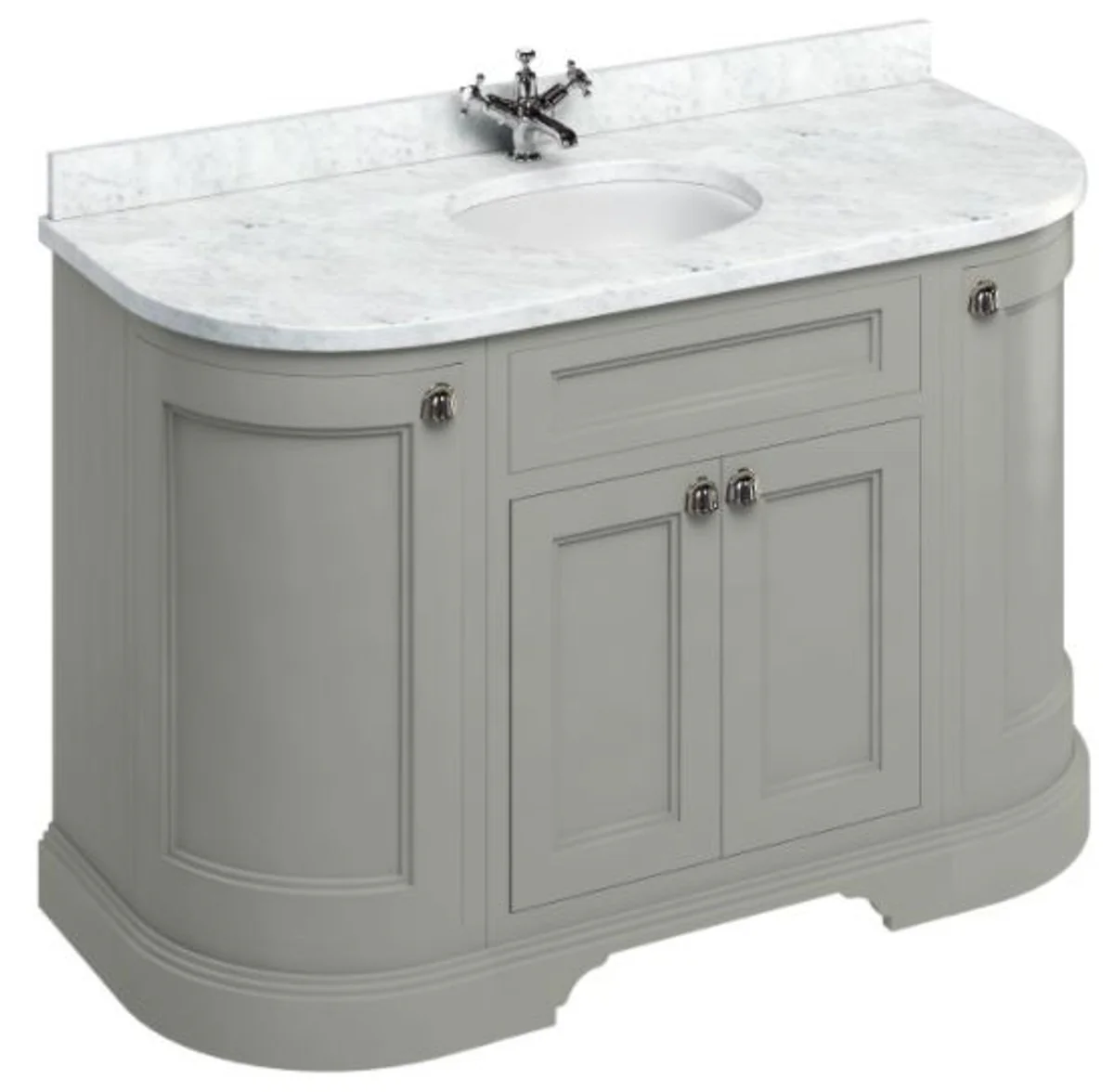 Wash cabinet with marble top and 4 doors - Art Nouveau design