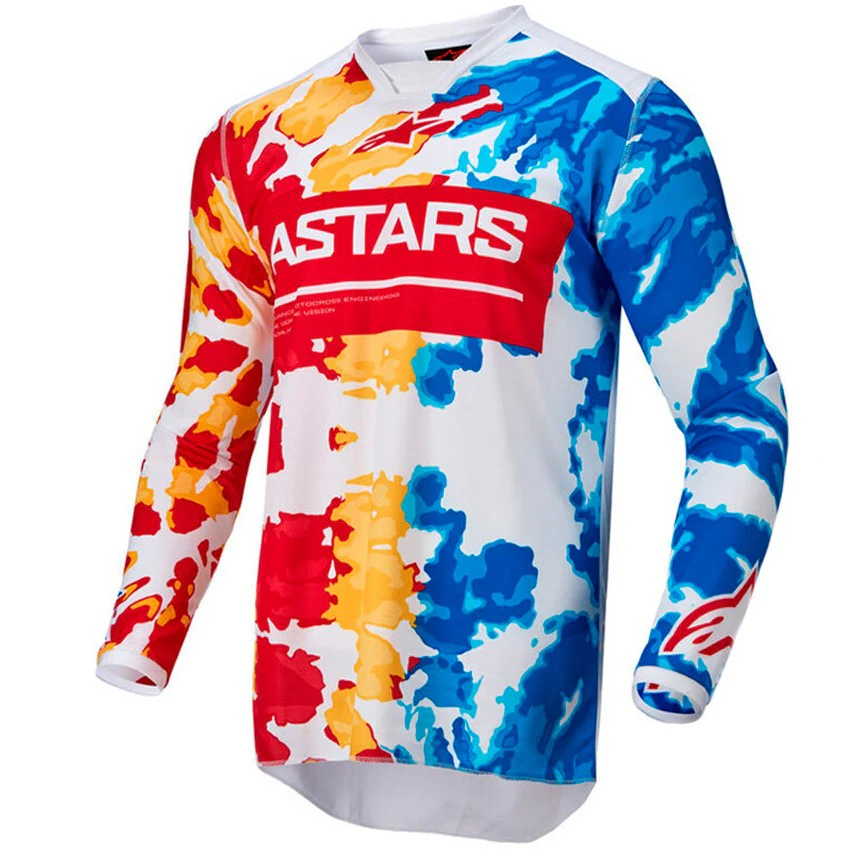 CAMISETA ALPINESTARS RACER SQUAD 22 AZUL / ROJO / AMARILLO