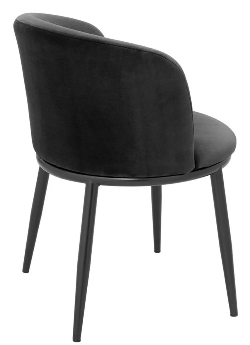 Luxury dining room chair set black 57 x 57 x H. 74 cm - Dining room furniture