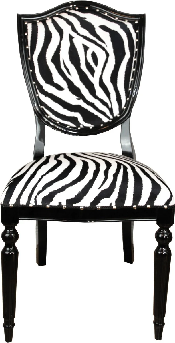 Art Deco Luxury Dining Chair Zebra / Black - Luxury Hotel Furniture