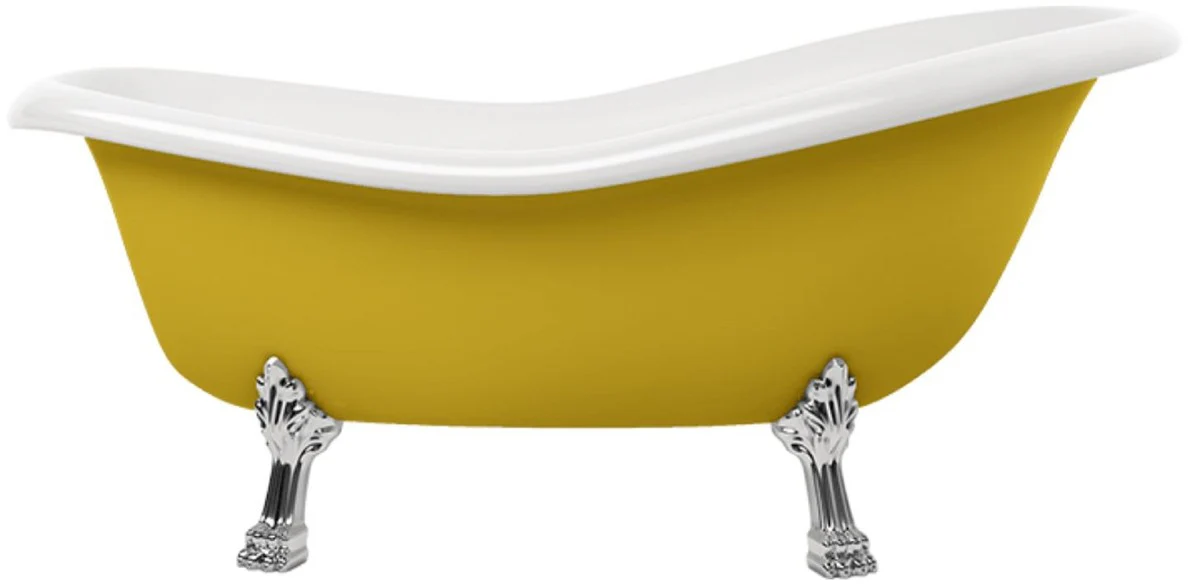Art Nouveau bathtub green / white / silver 168 cm - Freestanding retro style bathtub