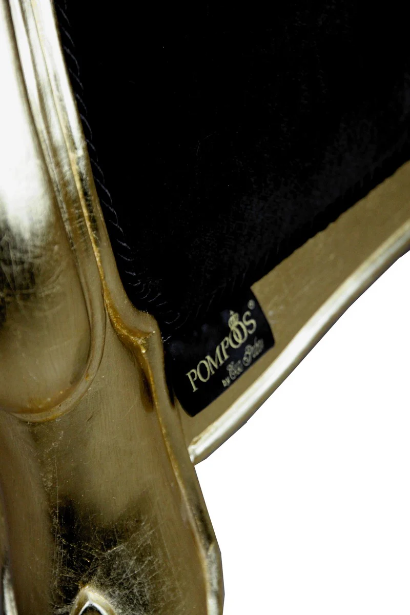 Pompöös by Luxury Balloon Baroque Armchair Black / Gold with Glittering Crown - Pompööser Baroque Armchair designed by Harald Glööckler