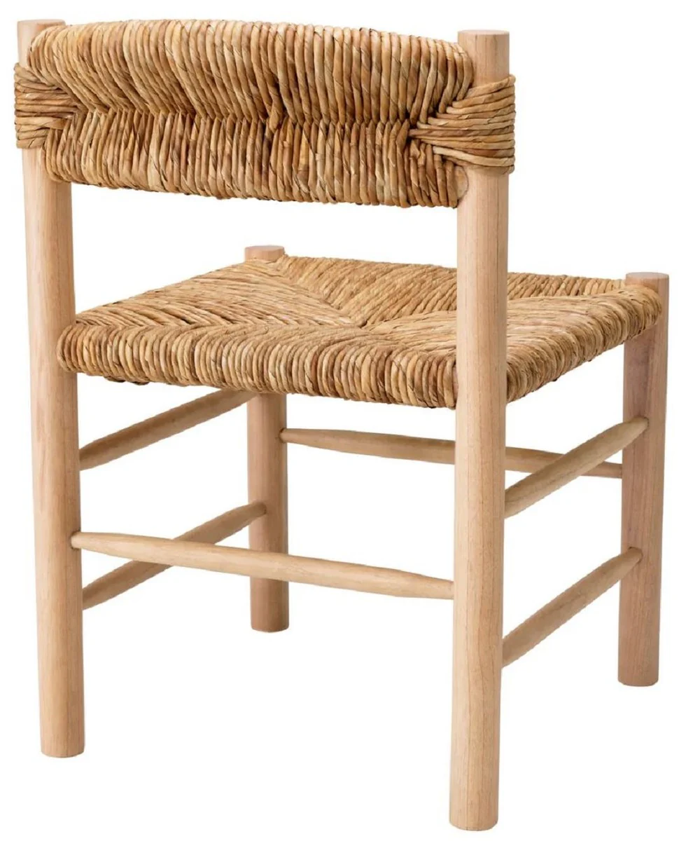 Luxury dining room chair natural colors 54 x 62.5 x H. 80.5 cm - solid wood kitchen chair - dining room furniture - luxury furniture - dining room furnishings - luxury furnishings