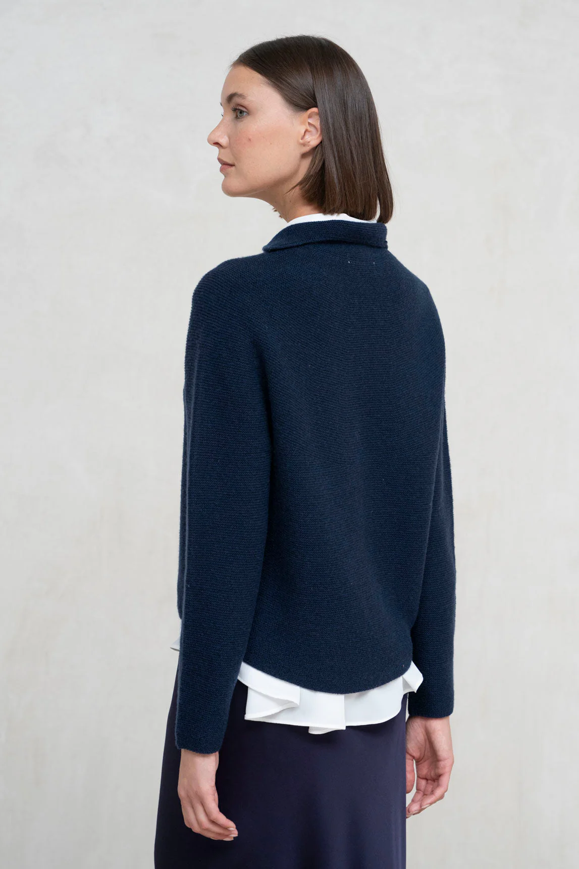 Rivera-Spanien Jersey Lana Kaschmir Trento Azul Marino