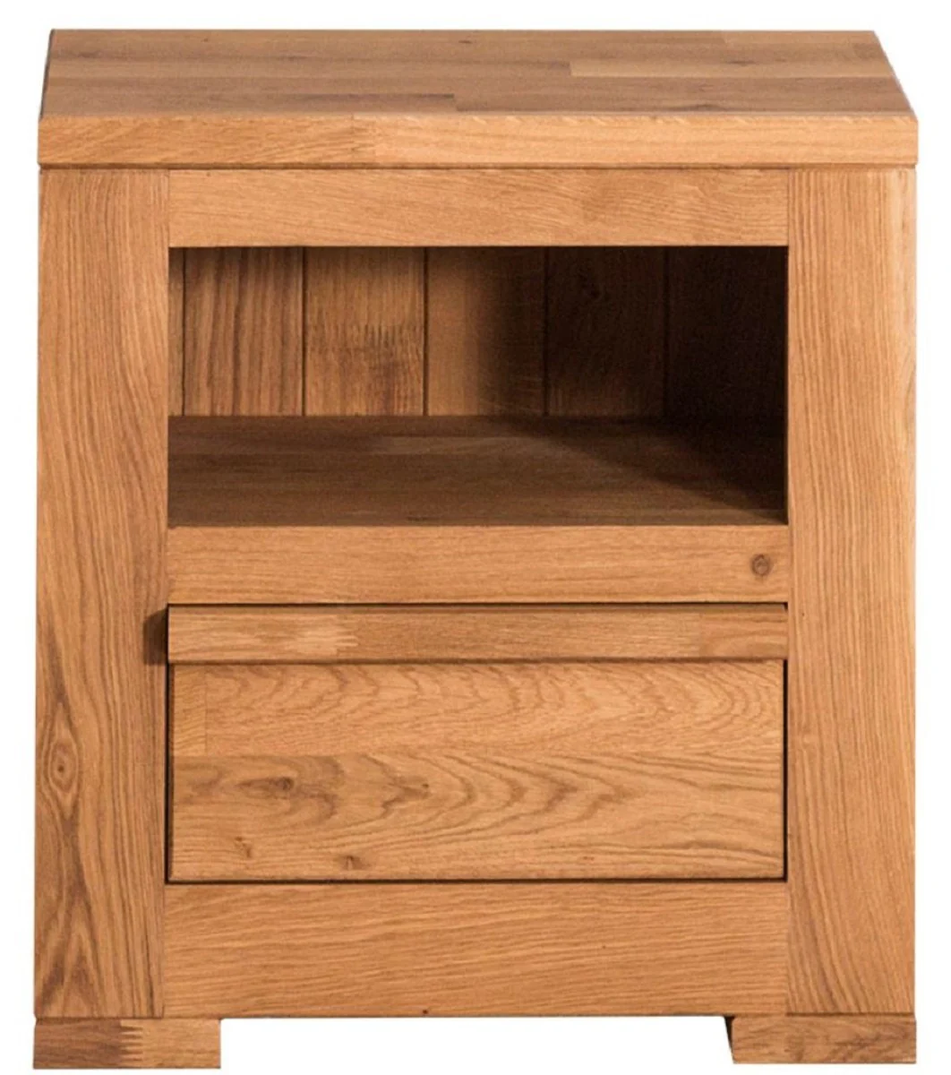 Country house style bedside table with drawer natural colors 47 x 32 x H. 50 cm - country house style bedroom furniture