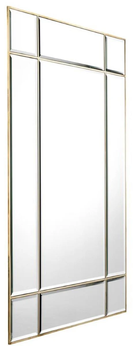 Luxury mirror / wall mirror vintage brass colored 90 x 3 x H. 140 cm - Luxury Furniture