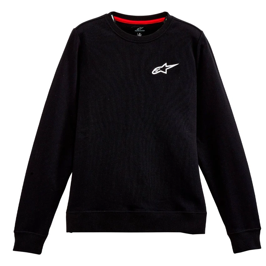 SUDADERA ALPINESTARS AGELESS CHEST CREW LADY NEGRO
