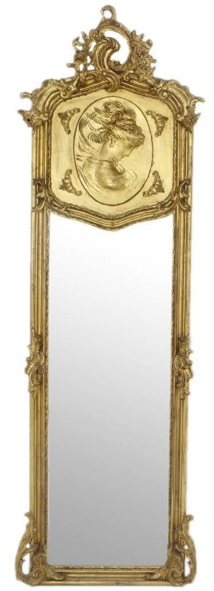 Baroque mirror antique gold 55 x H. 175 cm - handmade antique style wall mirror - full length mirror - cloakroom mirror - living room mirror - baroque furniture