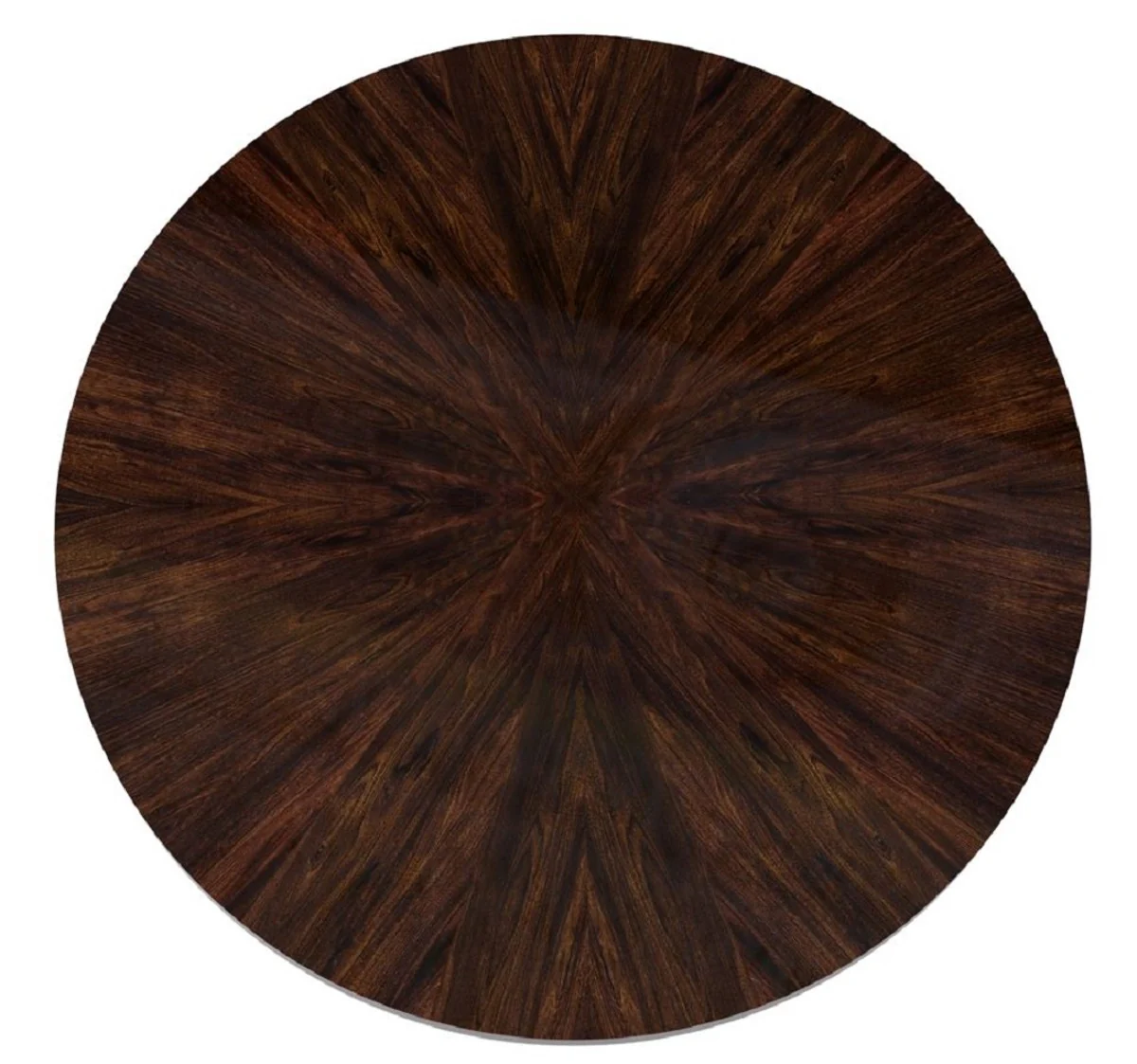 Luxury dining table dark brown / brass Ø 150 x H. 76 cm - Round solid wood dining room table - Dining room furniture - Luxury furniture