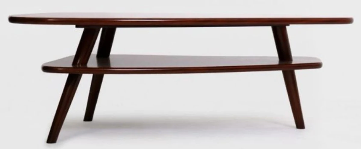 Luxury coffee table dark brown 105 x 84 x H. 39 cm - solid wood living room table - luxury living room furniture