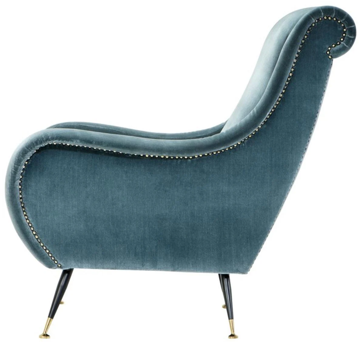 Luxus Hotel Salon Sessel Türkis 80 x 90 x H. 88 cm - Wohnzimmer Möbel