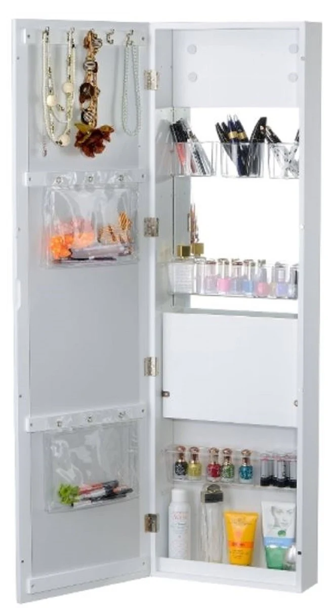 Luxury dressing cabinet with mirror door white 36 x 12 x H. 121 cm - luxury furniture