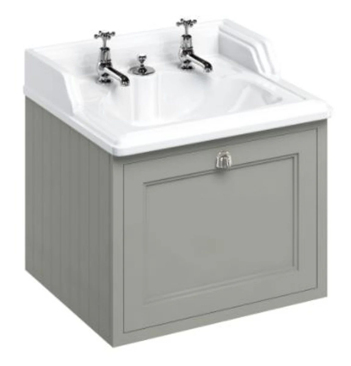Luxury wall-mounted washbasin / washbasin with drawer 65 x 58 x H. 59 cm