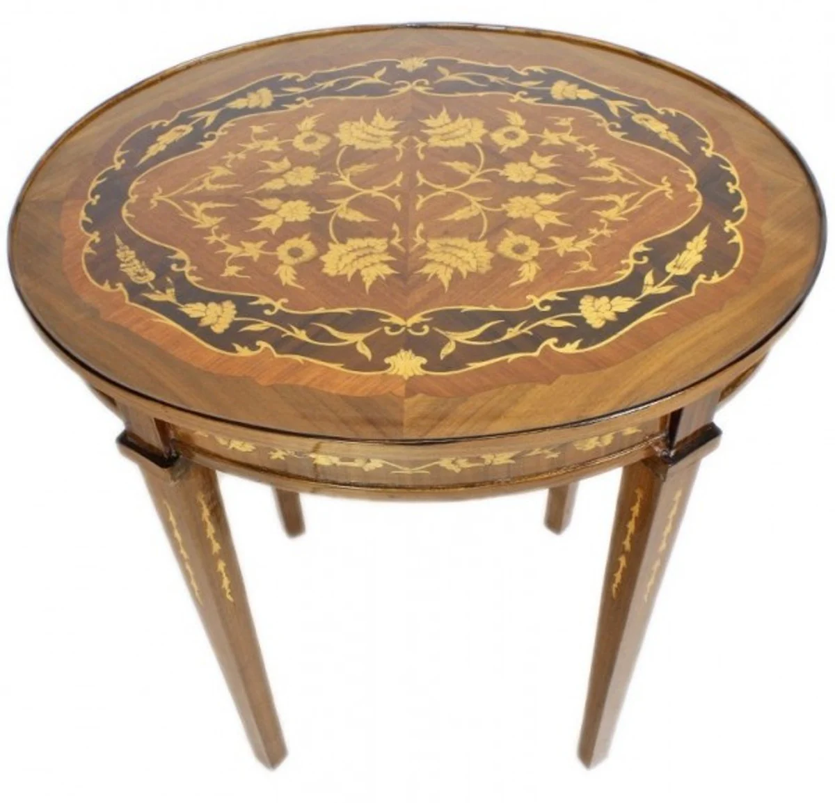 Baroque side table mahogany inlaid H80 x 50cm - Louis XVI antique style table - furniture