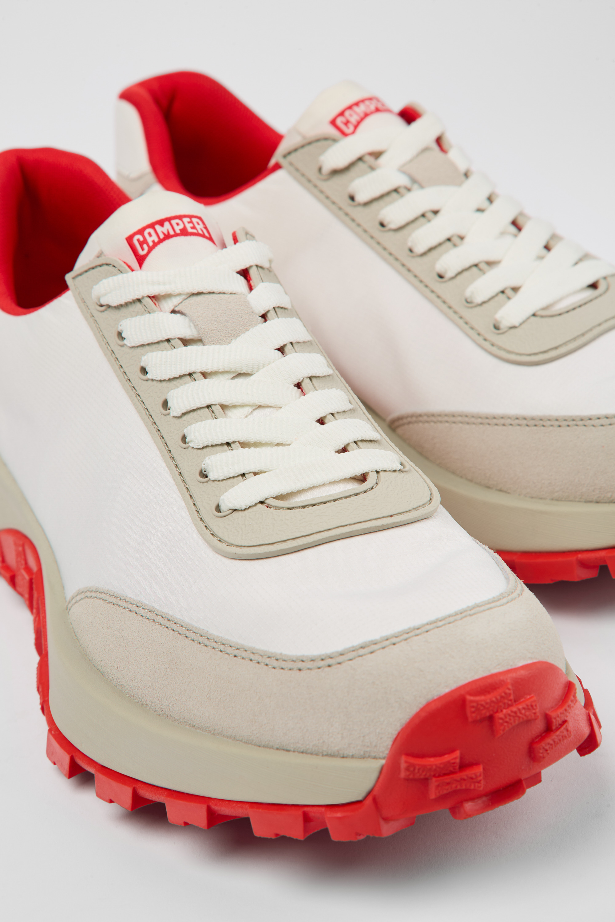 Drift Trail VIBRAM - Weiß recyceltes PET und Nubuck Turnschuhe für Herren