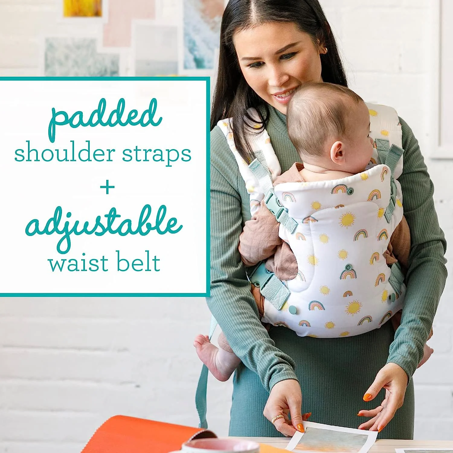 Fortschrittliche 4-in-1-Trage – Ergonomisch, umwandelbar, mit der Vorderseite nach innen und nach außen gerichtet, auf der Vorder- und Rückseite für Neugeborene und ältere Babys mit einem Gewicht von 3,6 bis 15,6 kg