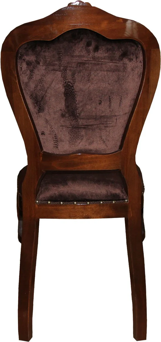 Baroque Luxury Dining Chair Brown/Brown - Women