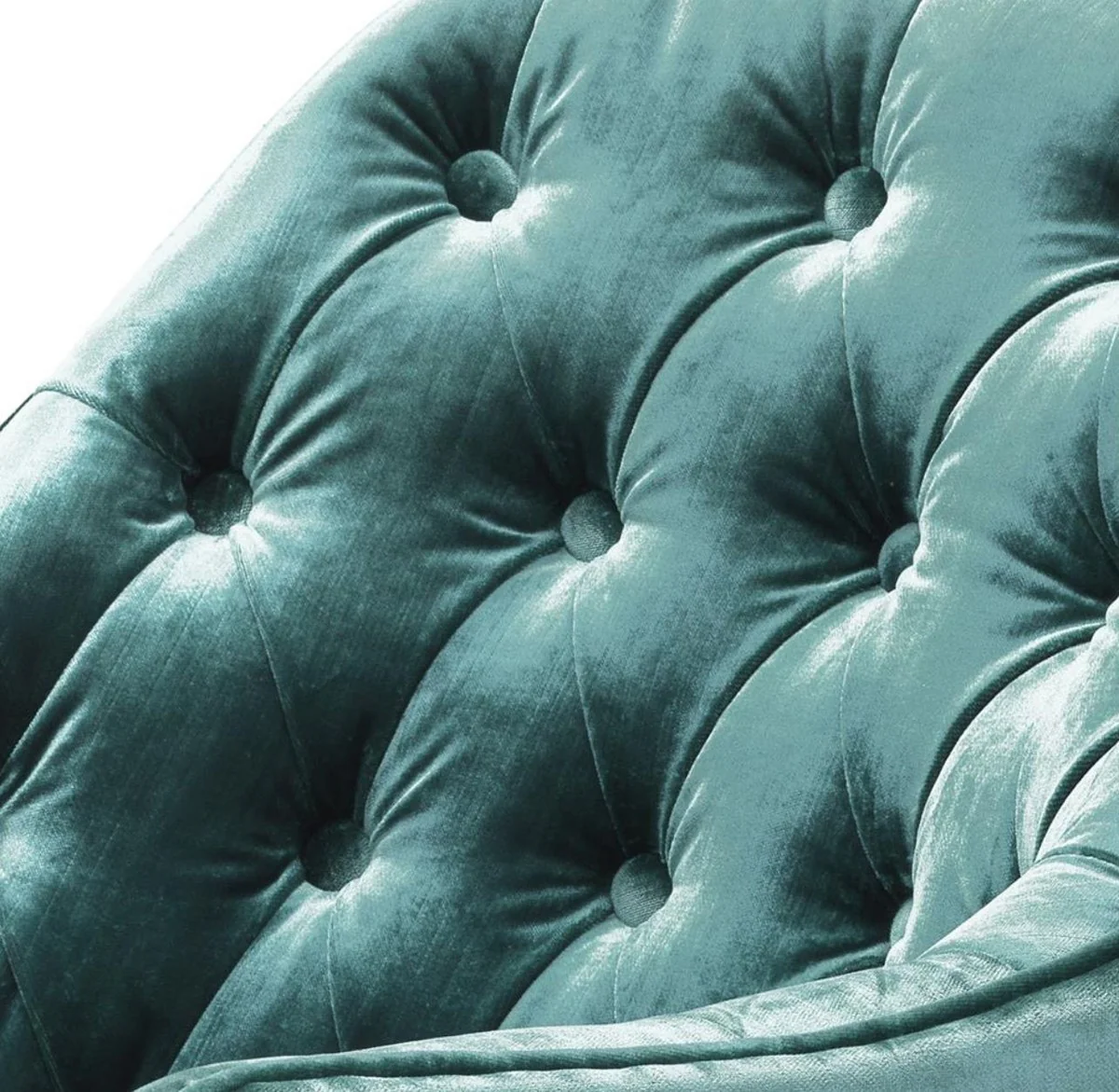 Luxury armchair Aegean green / black / gold 65 x 80 x H. 88 cm - Chesterfield Furniture