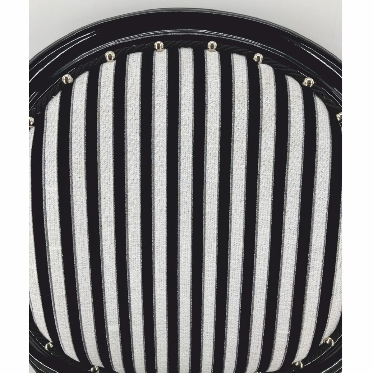 Luxury Baroque Dining Room Chair Set of 4 Black / White / Silver - Baroque Furniture