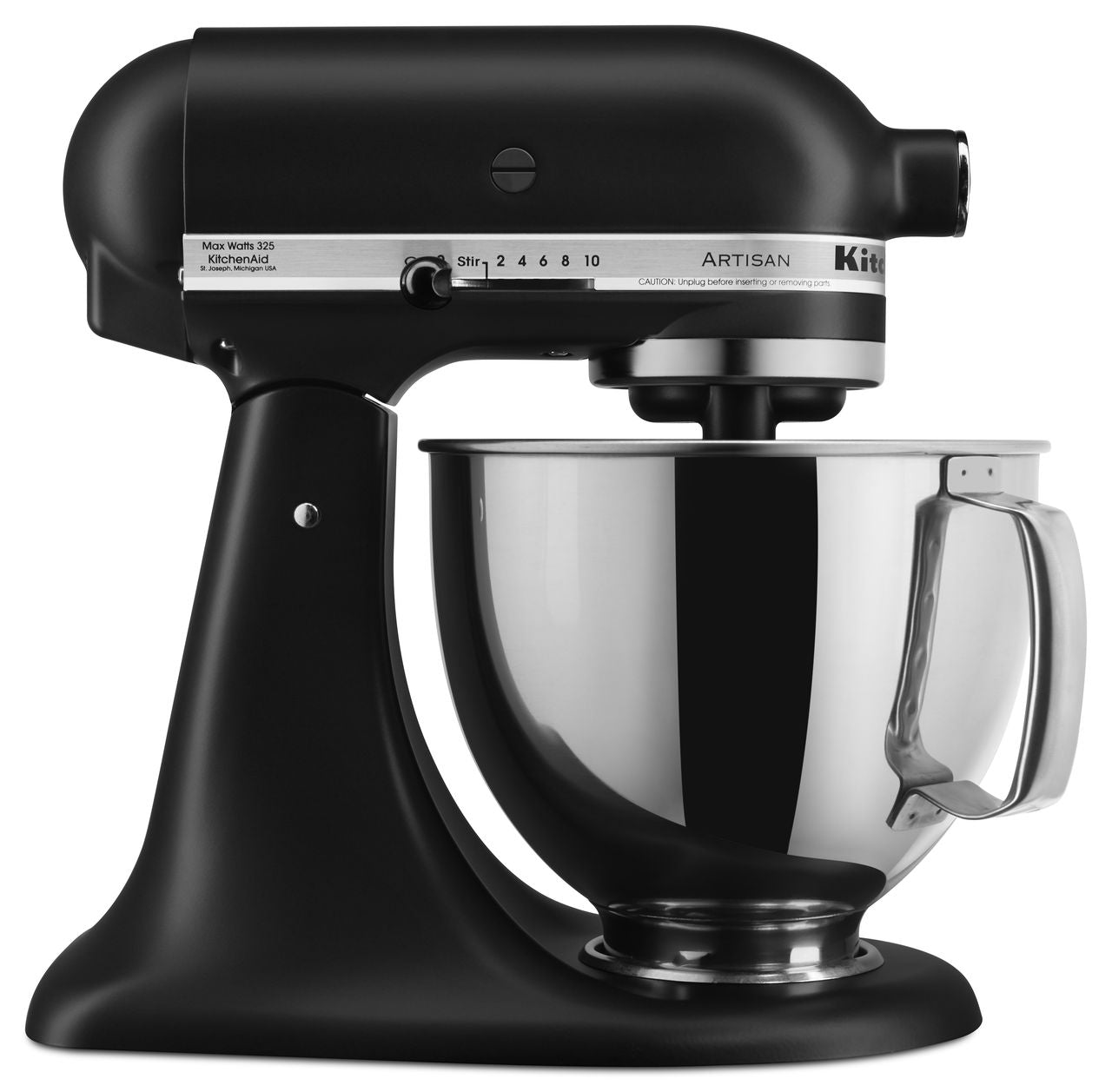 KitchenAid Artisan Serie 5 Quart Tilt-Head Stand Mixer, Black Matte (KSM150PSBM)