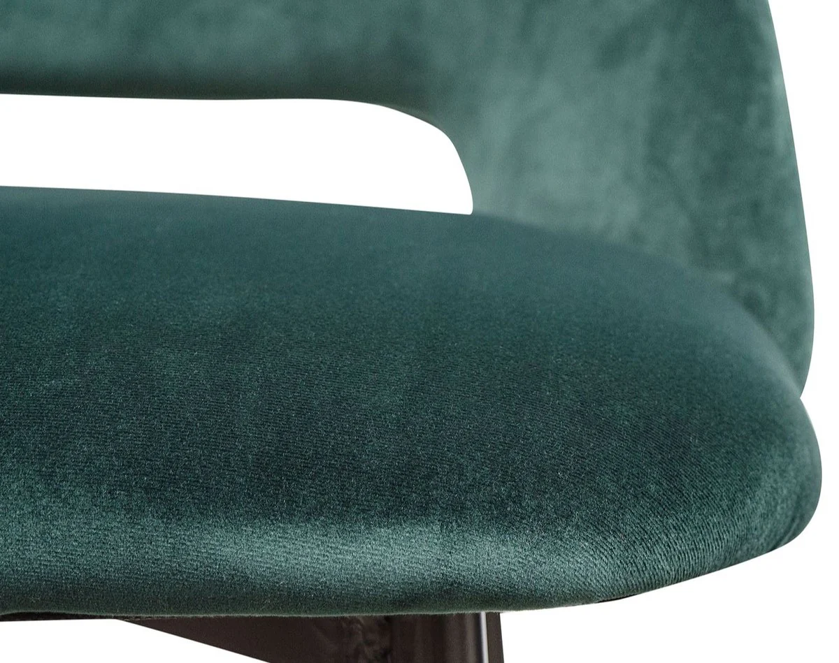 Luxury bar chair green / black 55 x 58 x H. 97 cm - luxury bar furniture