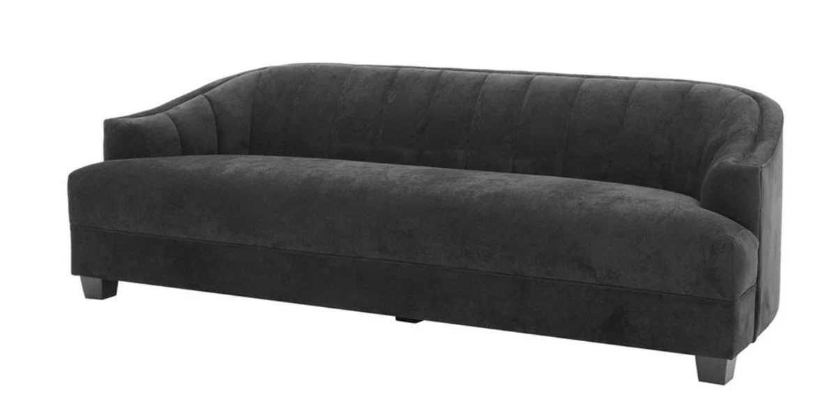 Luxury living room sofa in black 230 x 90 x H. 75 cm - luxury furniture