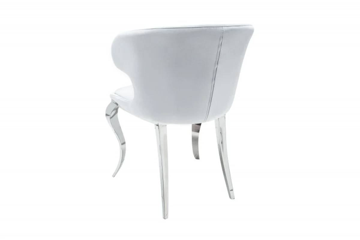 Designer dining room chair velvet / gray 61 x 60 x H.79 cm - Dining room furniture