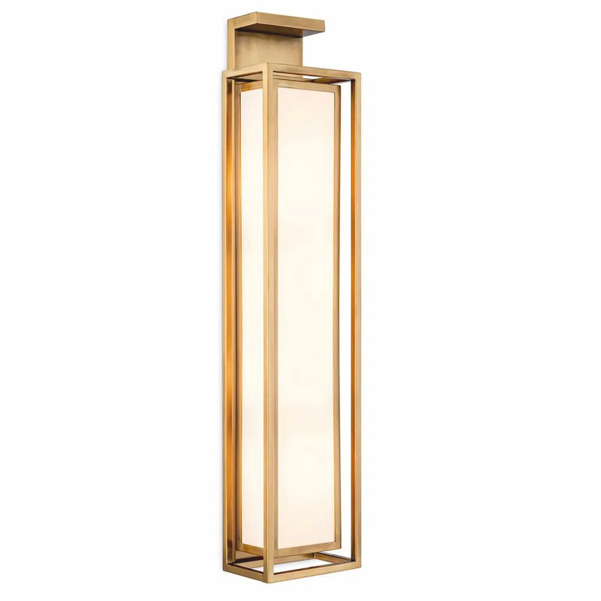 Luxury wall light antique brass / white H. 70 cm - Luxury Lights