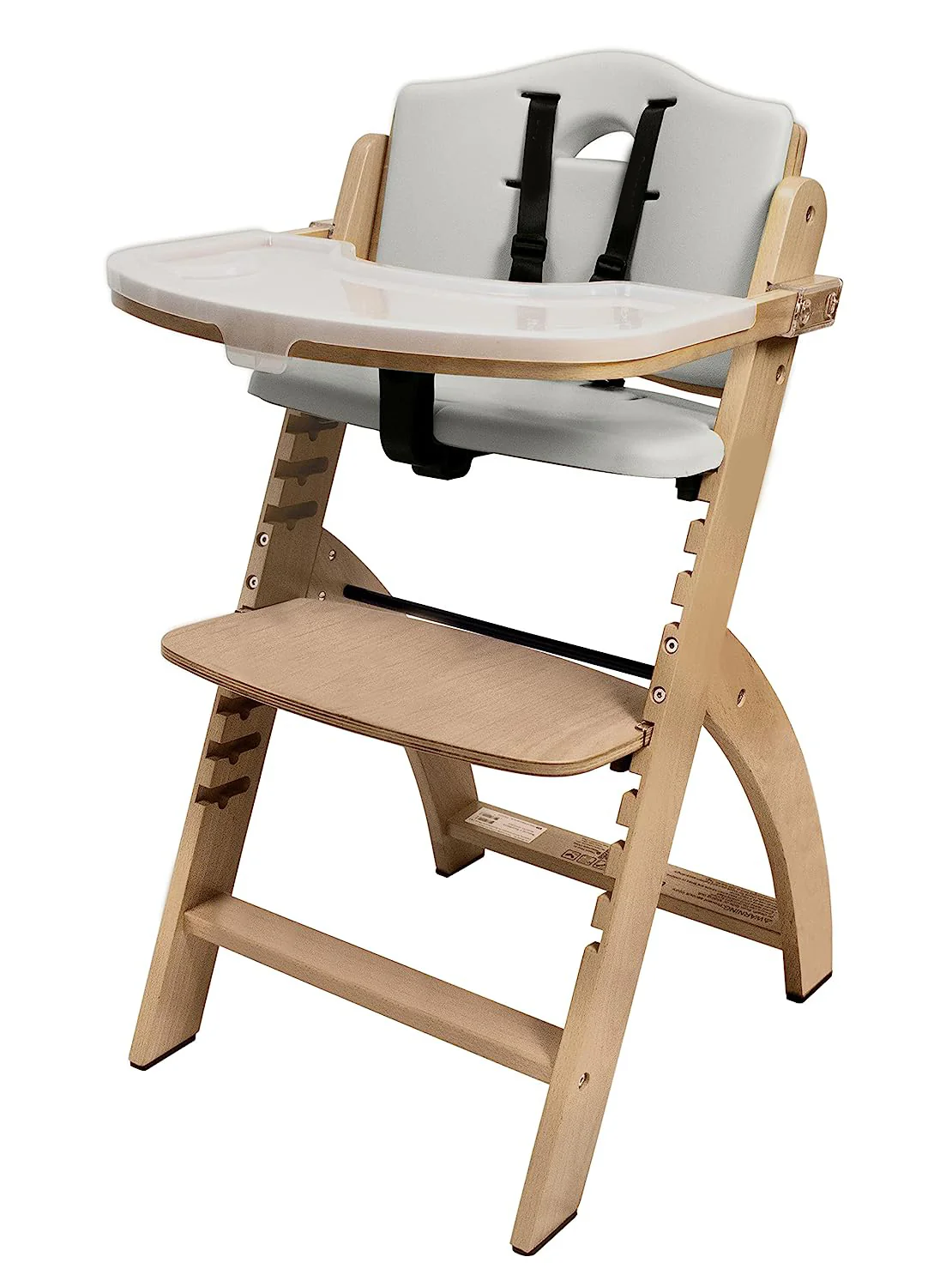 Hochstühle aus Holz für Babys und Kleinkinder. 3-in-1 verstellbarer Hochstuhl mit abnehmbarem Tablett, leicht zu reinigen, tragbar. 6 Months up to 250 Lb. Kissen aus Naturholz/Olivenholz