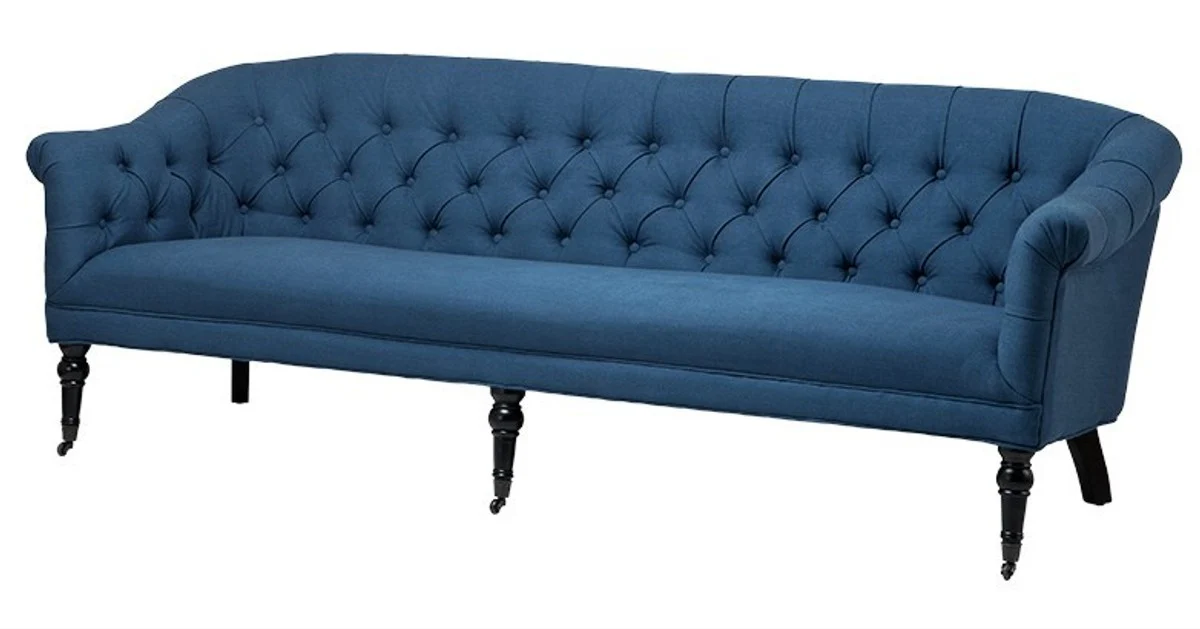Luxury baroque sofa Paris Blue from the luxury collection of - Hotel Cafe Restaurant Furniture Furnishings